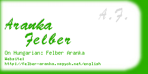 aranka felber business card